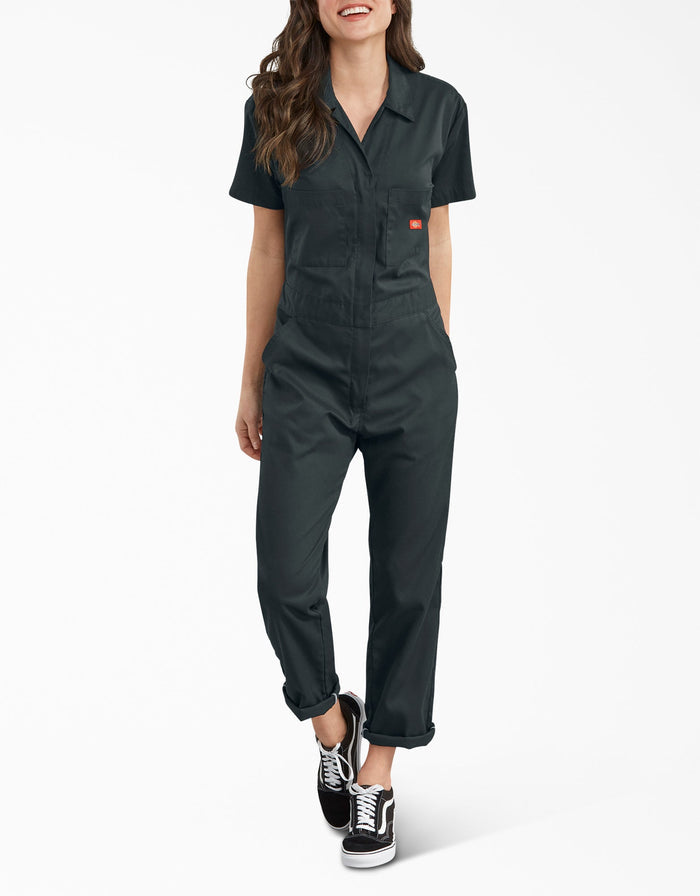 Dickies Women's FLEX Cooling Short Sleeve Coveralls Bibs & Overalls Dickies Black 2XL Reg