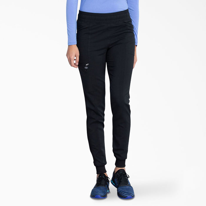 Dickies Women's Mid Rise Jogger Scrub Pant Scrubs Dickies Black 2XL Petite