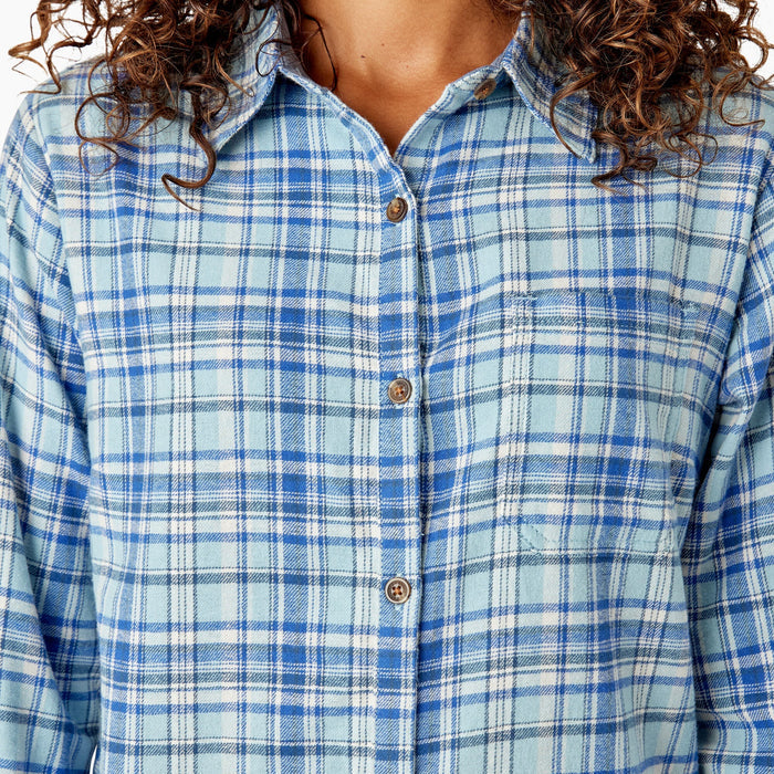 Dickies Women's Plaid Long Sleeve Flannel Shirt Work Shirts Dickies