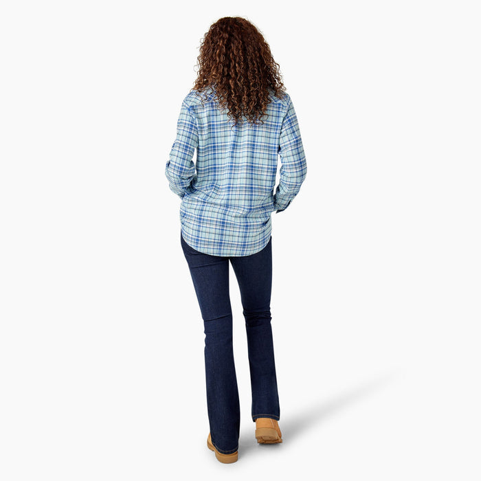 Dickies Women's Plaid Long Sleeve Flannel Shirt Work Shirts Dickies