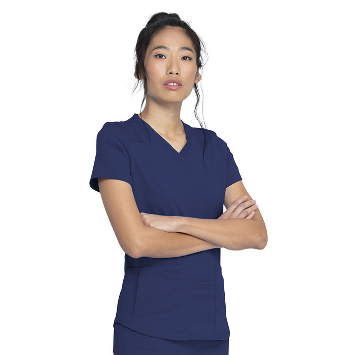 Dickies Women's V-Neck Scrub Top Scrubs Dickies Navy 2XL Reg