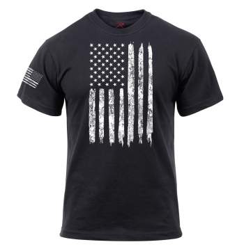 Distressed US Flag Athletic Fit T-Shirt