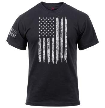 Distressed US Flag Athletic Fit T-Shirt