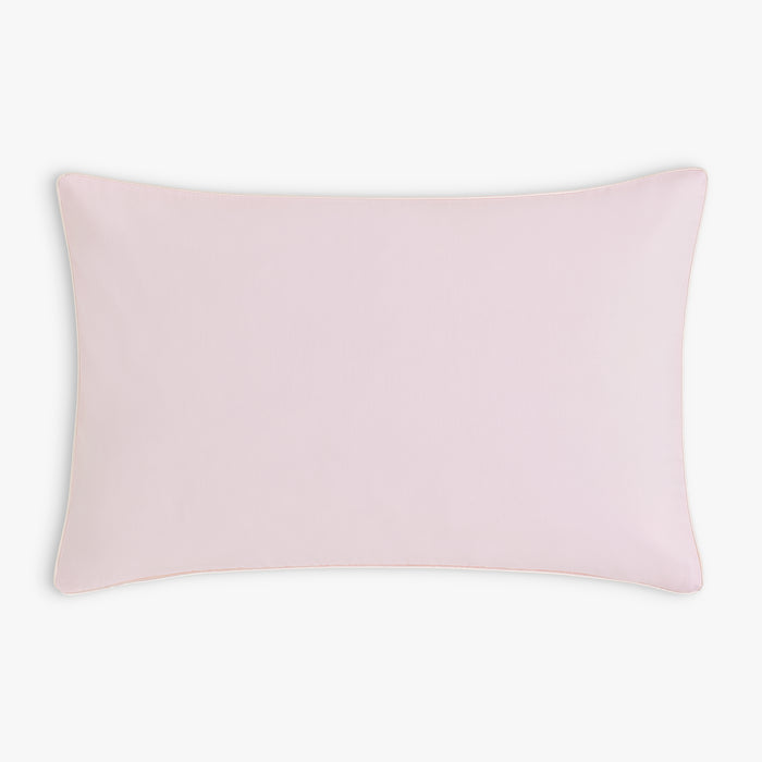 Backside of toddler pillow, solid pink.