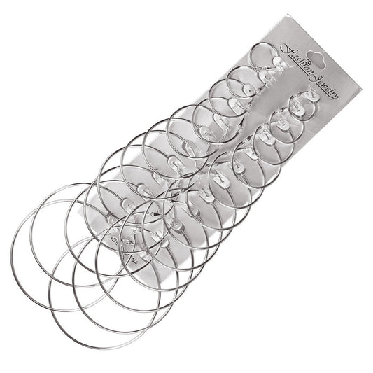 E1276 - Large metal hoop earrings