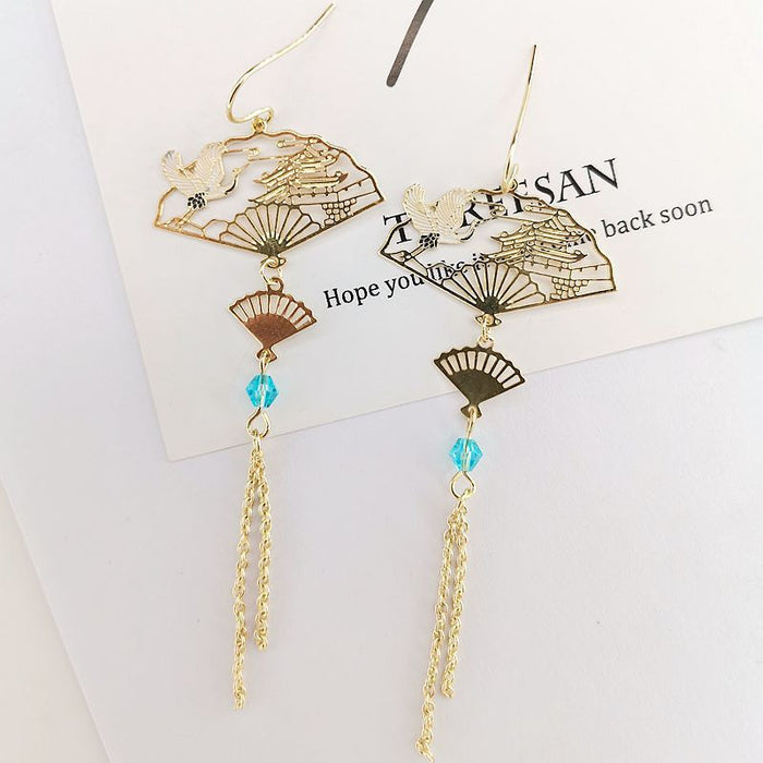 E1598 - Tassel Drop Long Earrings
