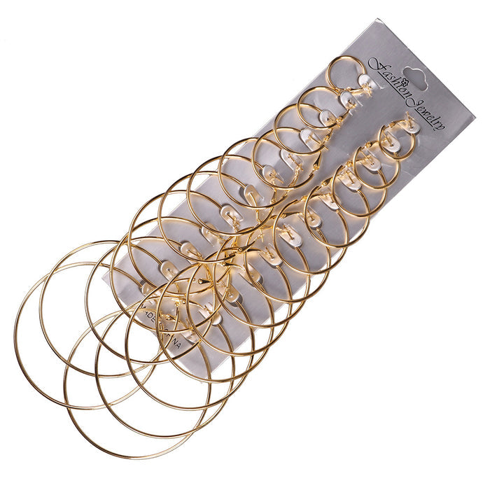 E840 - Exaggerated metal big circle earrings