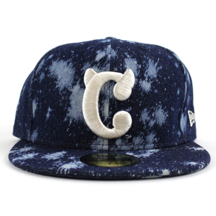 ECAPCITY C Logo New Era 59Fifty Fitted Hats (Denim Acid Wash)