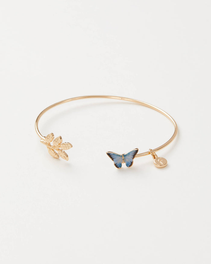 Enamel Blue Butterfly Bangle