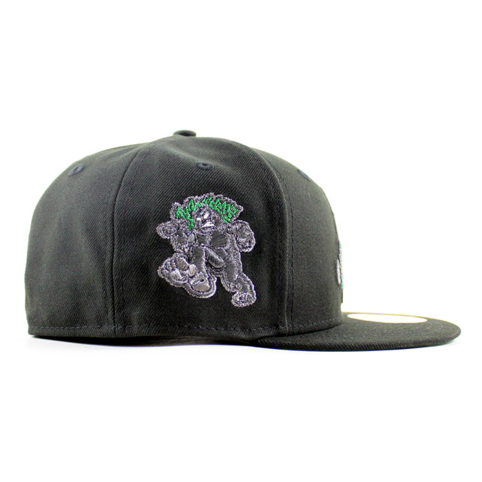 Eugene Emeralds North West League Ape Patch New Era 59Fifty Fitted Hat (Black Gray Under Brim)
