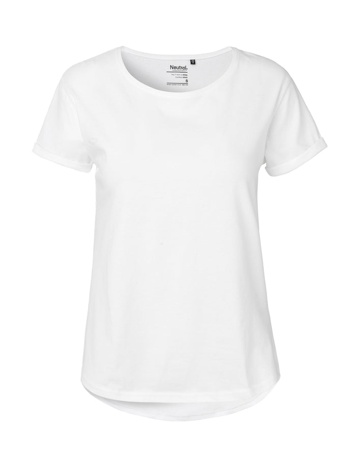 Fairtrade Organic Roll Up Sleeve T-shirt – Women's - Bascora