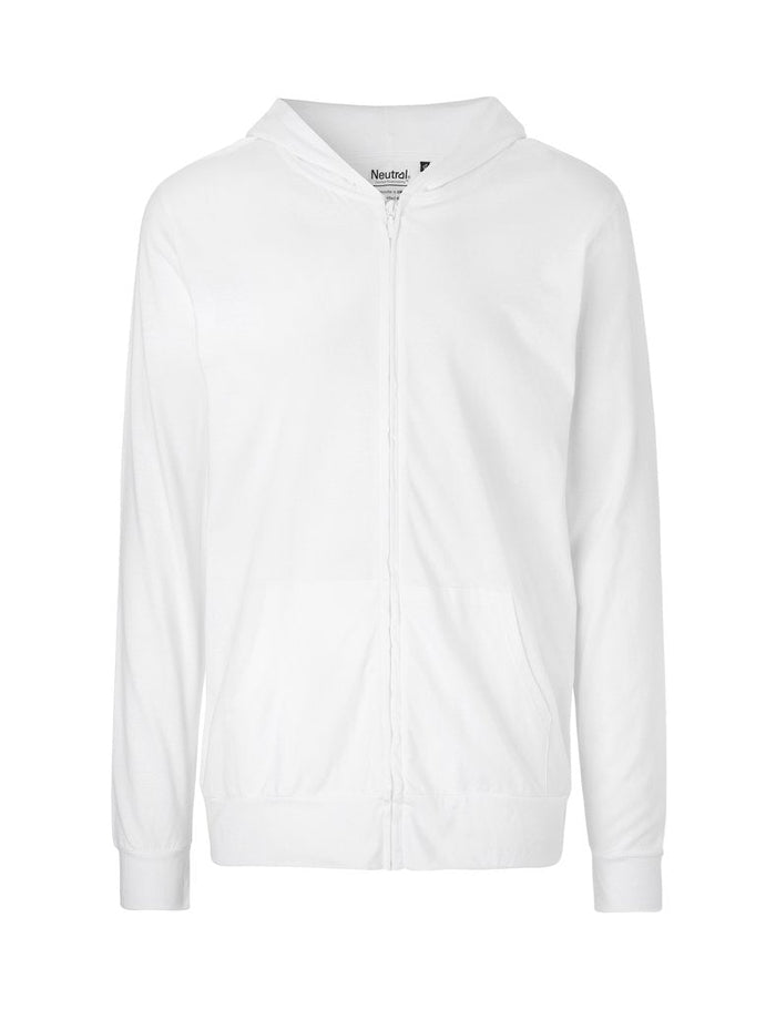 Fairtrade Organic Zipped T-shirt Hoodie: Unisex