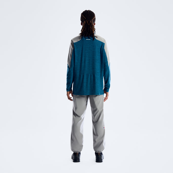 Farndale+ Long Sleeve Half Zip Tech Tee - Polar/Blue Abyss