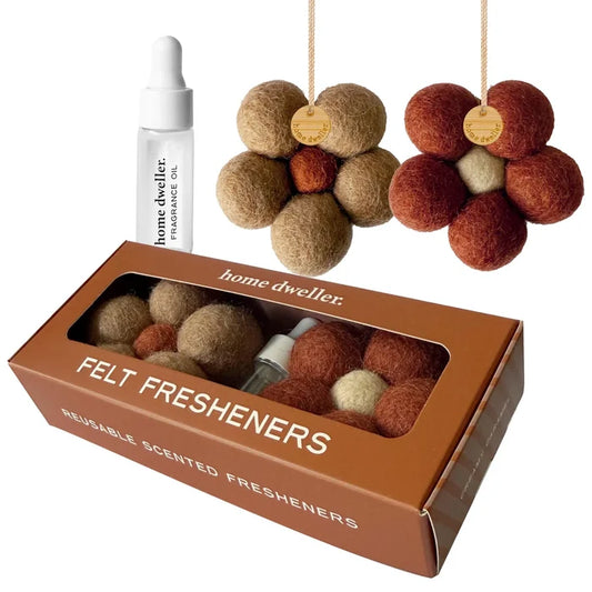 FELT FLOWER FRESHNERS | Creamy Caramel - Darling & Domain