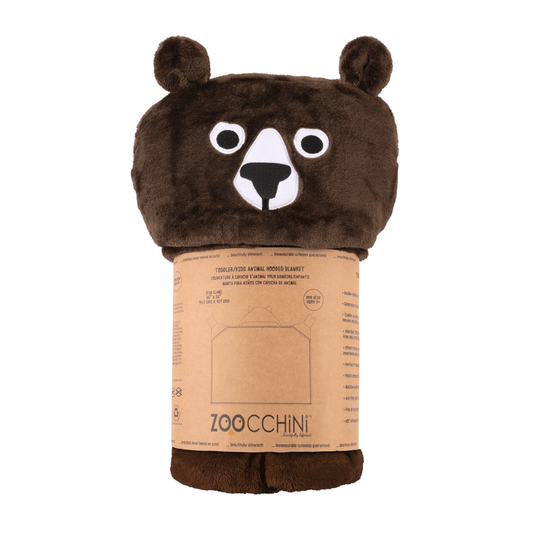 *FINAL SALE* Zoocchini Animal Hooded Blanket - Bosley the Bear