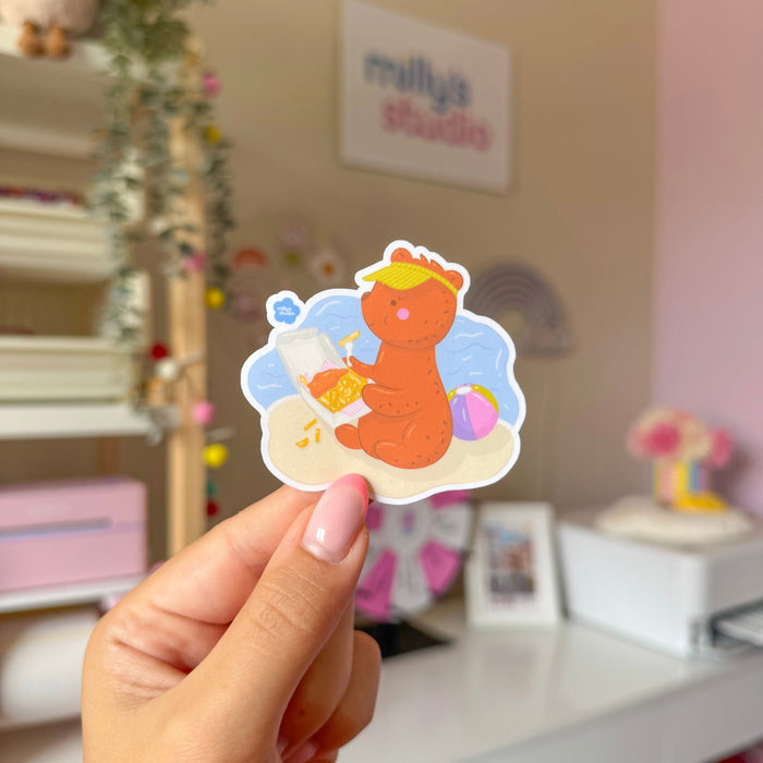 Fish & Chips on the Beach Sticker