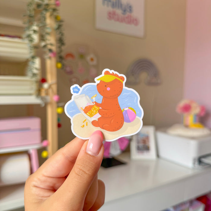 Fish & Chips on the Beach Sticker