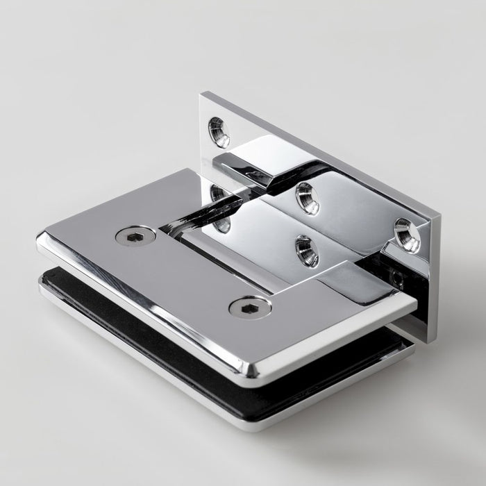 FORGE SHOWER HINGE BEVELLED GLASS TO WALL L-SHAPE 90 Degrees 10mm glass - Chrome - Image 2