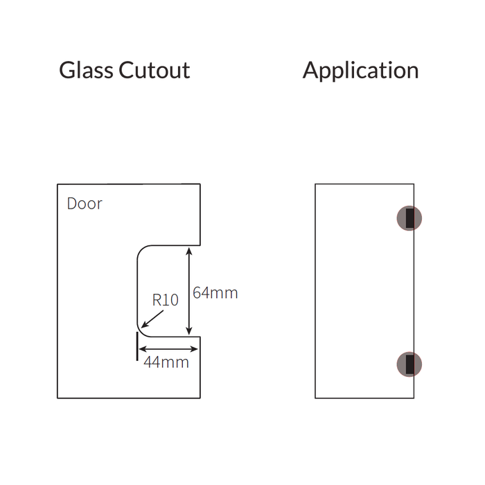 FORGE SHOWER HINGE GLASS TO WALL 135 Degrees 10mm glass - Chrome - Image 4