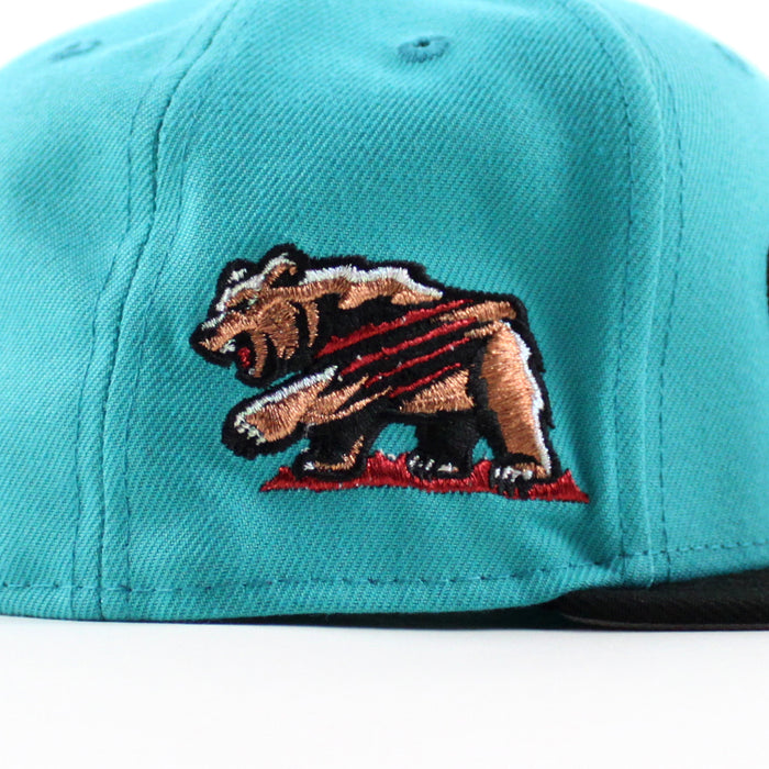 Fresno Grizzlies Grizzlies Bear Patch New Era 59Fifty Fitted Hat (Teal Breeze Black Grey Under Brim)