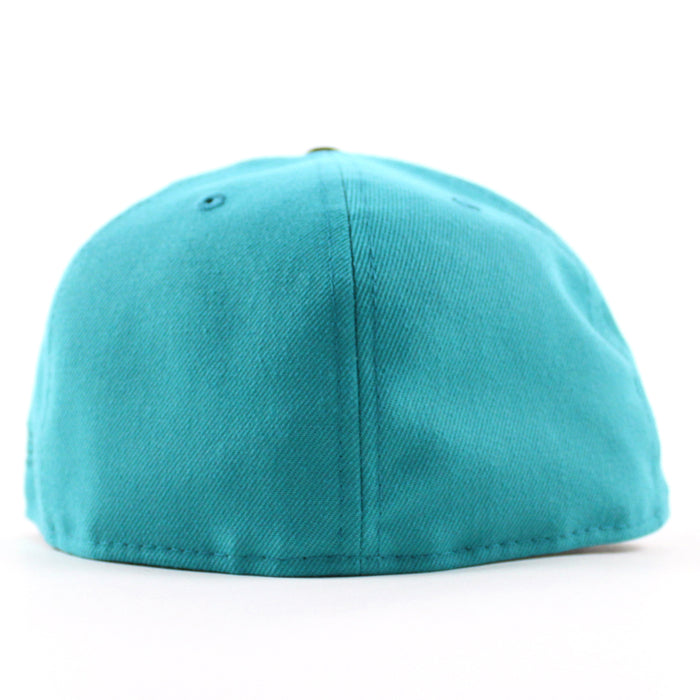 Fresno Grizzlies Grizzlies Bear Patch New Era 59Fifty Fitted Hat (Teal Breeze Black Grey Under Brim)
