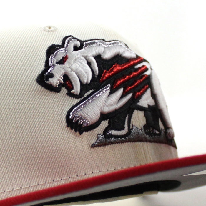 Fresno Grizzlies Grizzlies Patch New Era 59Fifty Fitted Hat (Chrome White Scarlet Red Gray Under Brim)
