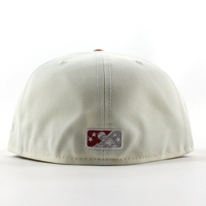Fresno Grizzlies Grizzlies Patch New Era 59Fifty Fitted Hat (Chrome White Scarlet Red Gray Under Brim)