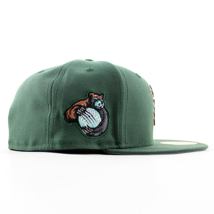 Fresno Grizzlies Grizzlies Patch New Era 59Fifty Fitted Hat (Pine Green Gray Under Brim)