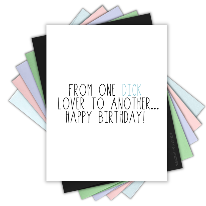 From One Lover of Dick to Another Birthday Card
