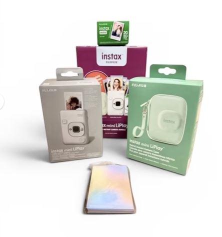 Fujifilm Instax Mini LiPlay Hybrid Instant Camera Bundle W/ 20-Pack Film & Case *New