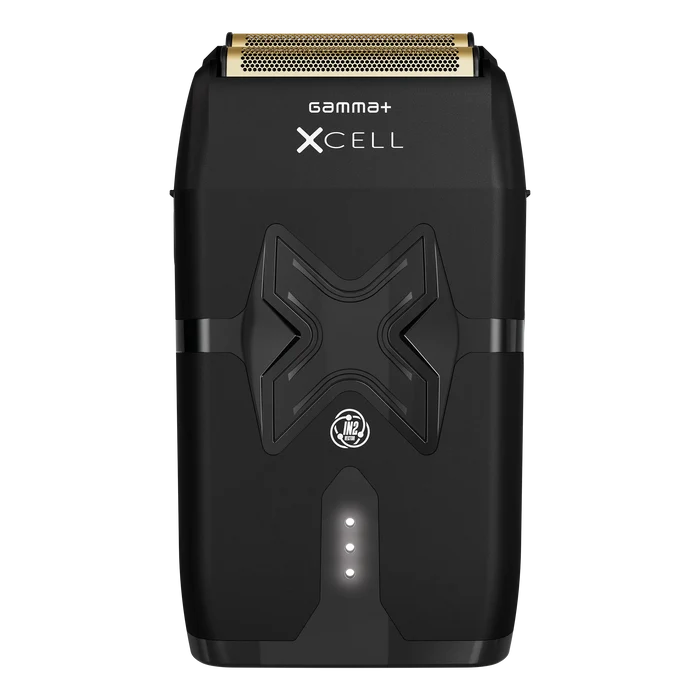 Gamma+ Xcell barbermaskin svart med gullskjærehode og IN2 Vector-motor