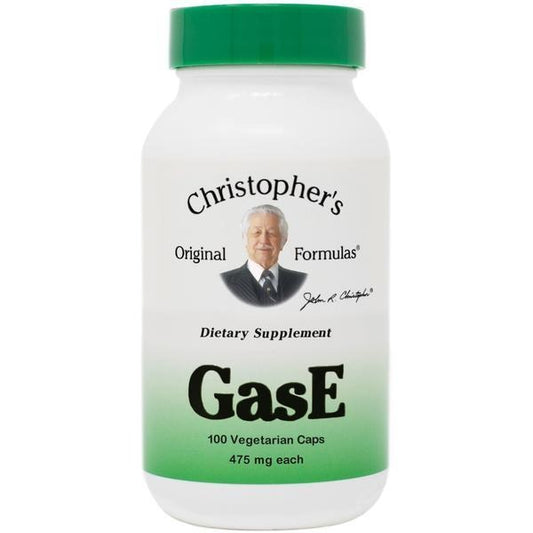 GasE - 100 Capsules - Christopher's Herb Shop