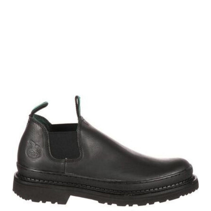 Georgia Giant Men's 4" Pull-On Romeo Work Shoe_Black Slip-On Shoes & Clogs Georgia Boot Black 10 M