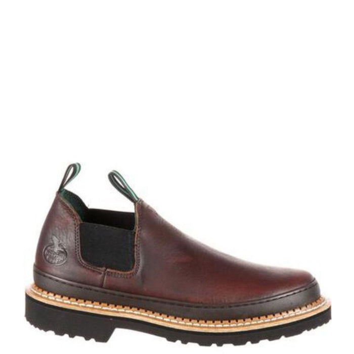 Georgia Giant Women's 4" Pull-On Soft Toe Romeo Work Shoe Slip-On Shoes & Clogs Georgia Boot Brown 10 M