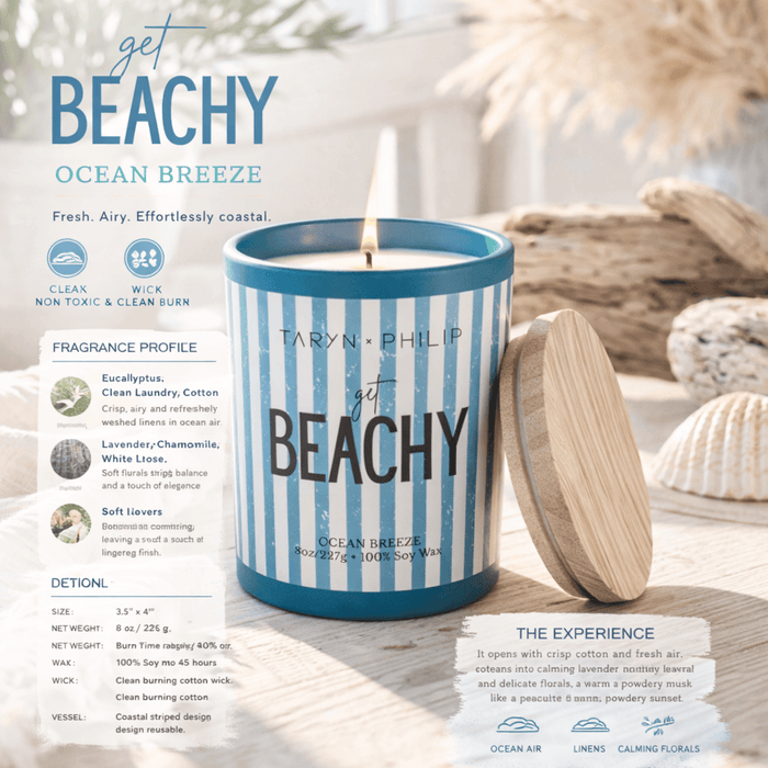 Get Beachy 8oz Candle: Ocean Breeze