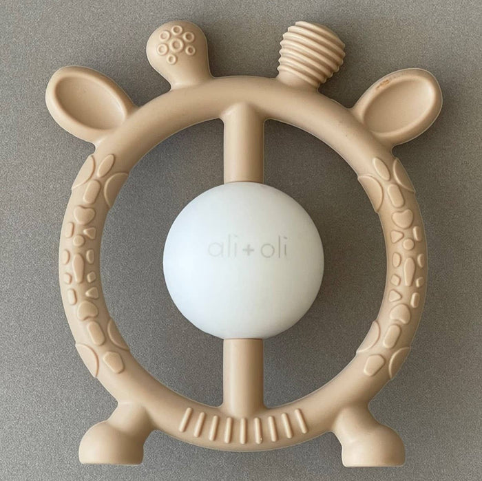 Giraffe Teether Toy (Taupe)