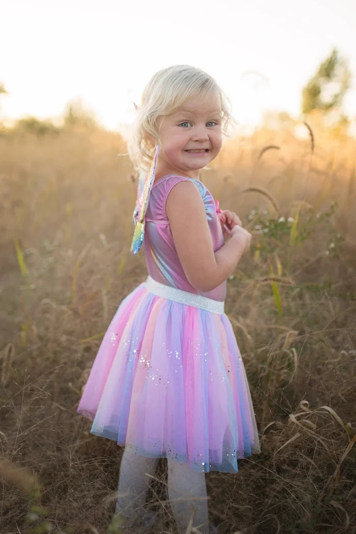 Great Pretenders Rainbow Sequins Skirt Wings Wand 4-6
