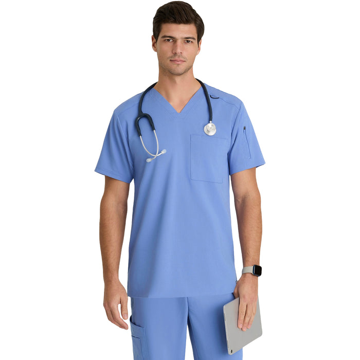 Grey's Anatomy Men's Murphy Top Scrubs Grey`s Anatomy Ciel Blue 2XL Reg
