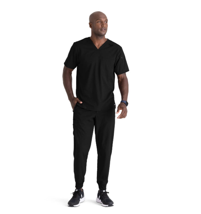 Grey's Anatomy Men's Murphy Top Scrubs Grey`s Anatomy Black L Reg
