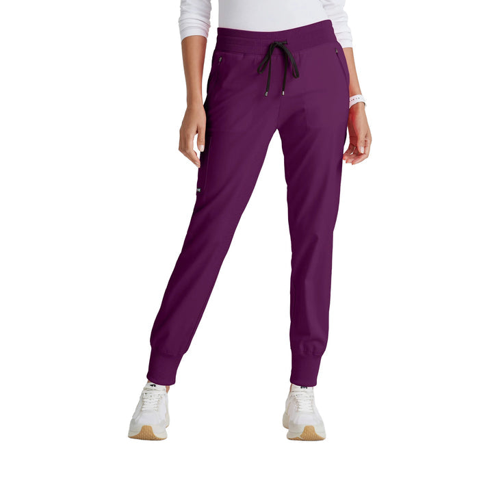 Grey's Anatomy Women's Eden 5 Pocket Scrub Jogger Pant Scrubs Grey`s Anatomy Wine 2XL Reg
