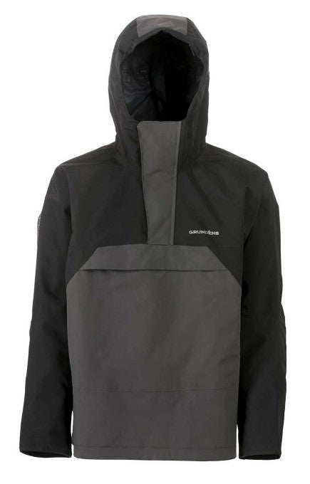Grundéns Men's Full Share Waterproof Anorak Jackets & Coats Grundens Black/Grey 2XL Reg