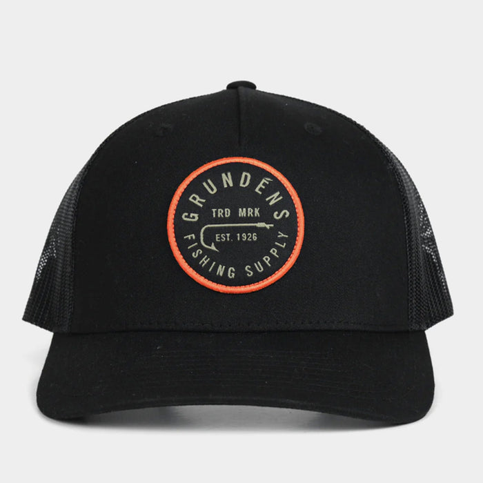 Grundens Men's Hook Trucker Hat Hats & Caps Grundens Solid Black OS