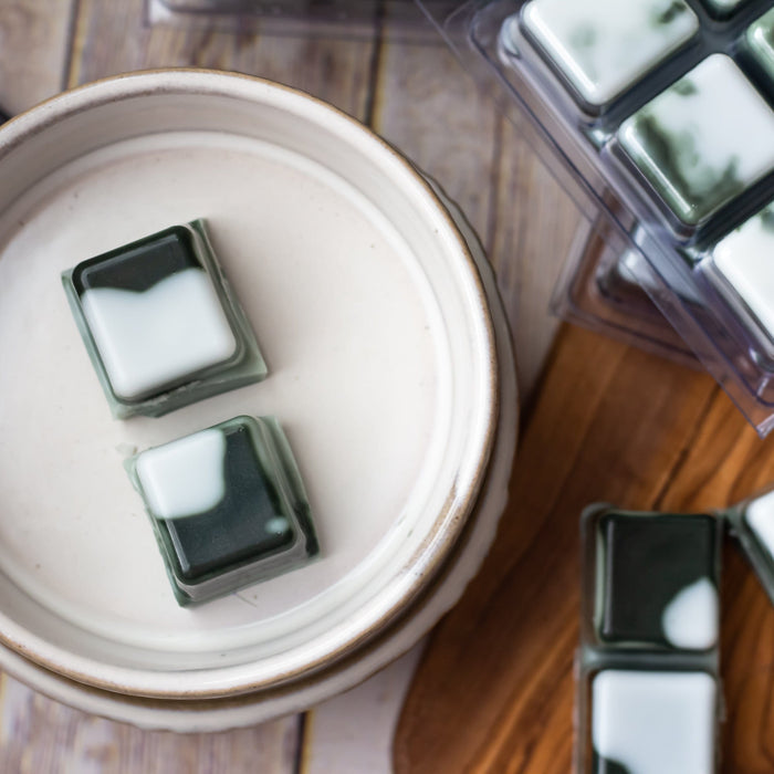 Halloween Wax Melts Clamshell Enchanted Forest  - Green & White 3 oz - Jarful House