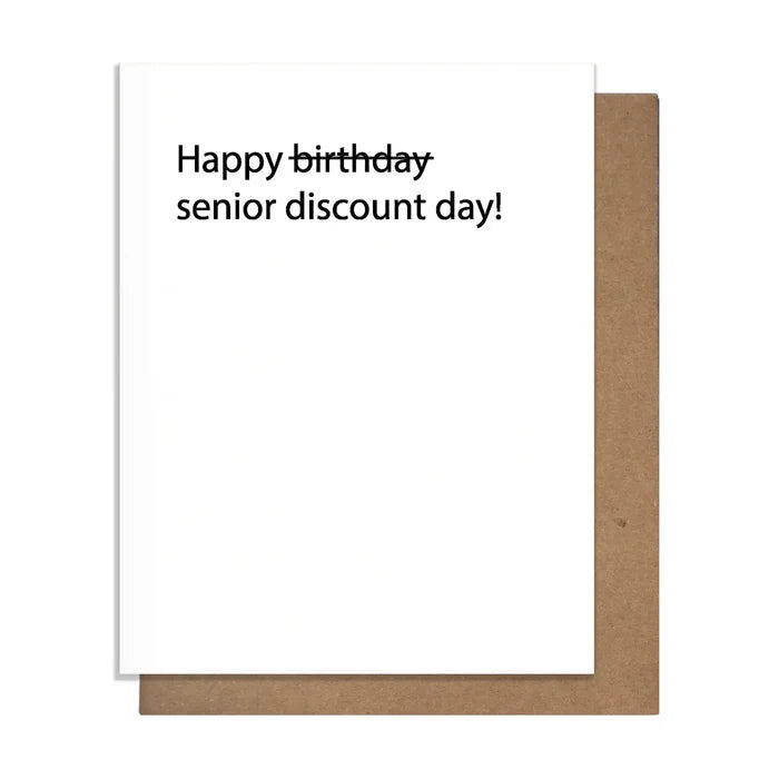 Happy Senior Discount Day - Birthday Card