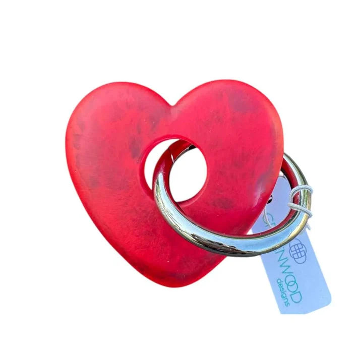 HEART RESIN KEYRING | Red - Darling & Domain