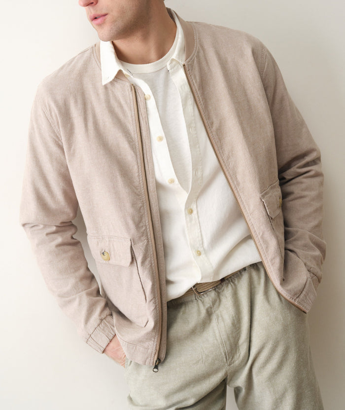 Hemp Bomber Jacket Taupe