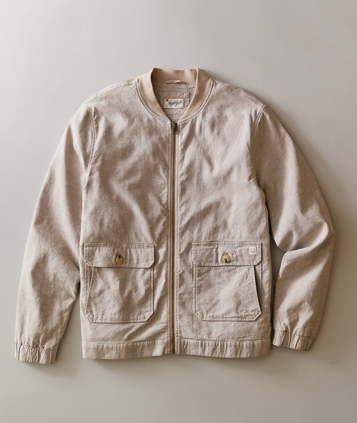Hemp Bomber Jacket Taupe