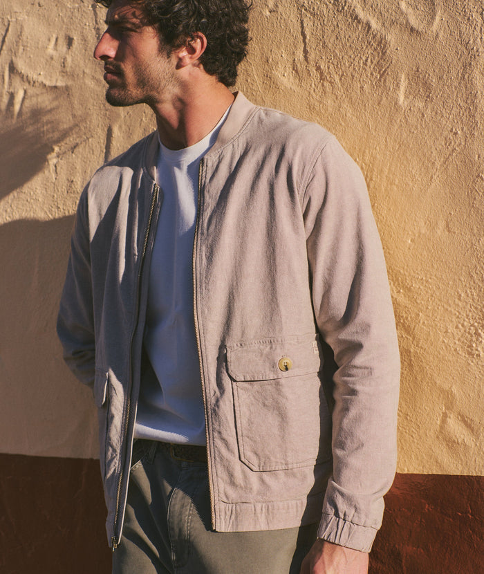 Hemp Bomber Jacket Taupe