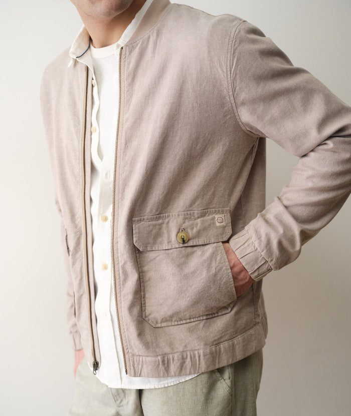 Hemp Bomber Jacket Taupe