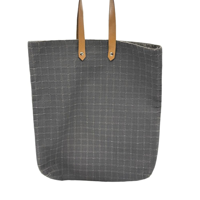 HERMES Amedaba Diago‎ GM Tote Bag canvas leather Gray Brown*Excellent Condition